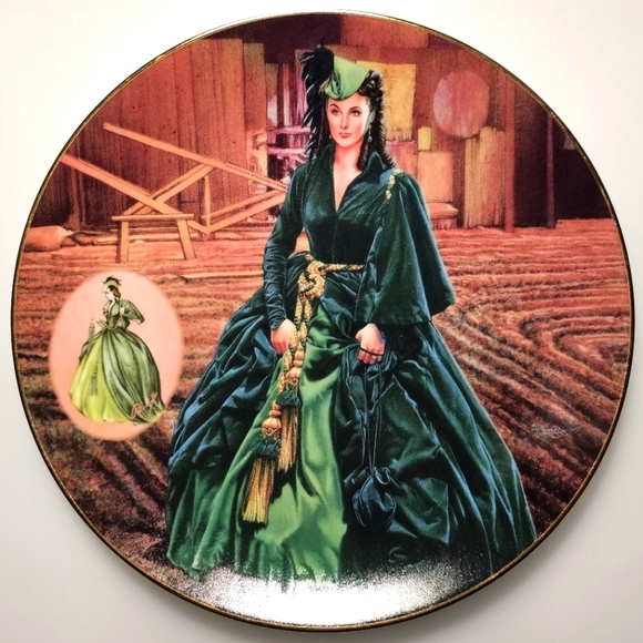 Gone with the Wind "The Green Drapery Dress" 1993 Plate #1033B - Picture 1 of 11